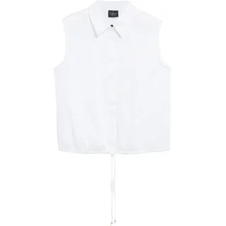 s.Oliver Ärmellose Popeline-Bluse mit regulierbarem Saum Weiß 44