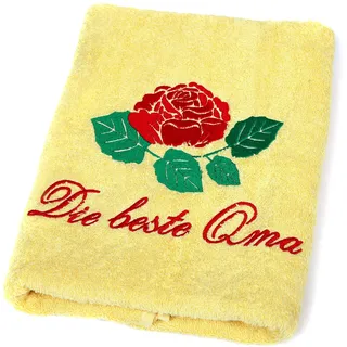 Abc Casa Die Beste Oma Handtuch zum Geburtstag, Namestag, Jahrestag, Valentinstag, Muttertag - Eine praktische Jubiläum Geschenkidee für die Beste Oma, Großmutter, Großmutti