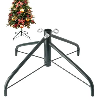 EZYDECOR Metall-Weihnachtsbaumständer für künstlichen Baum 17" Weihnachtsbaumsockel Klappständer für echten Weihnachtsbaum (grün)