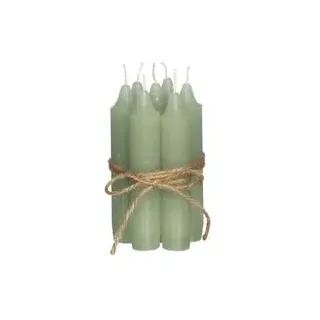 NaDeco Dinner-Kerzen, Höhe 11cm, 7 Stück, 13 Farben zur Auswahl | Spitzkerze | Pencil Candle | Stabkerze | Durchgefärbte Stabkerzen | Taper Candle | Vintage Kerzen, Farbe:Mint Grün
