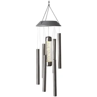 Star Trading Solarleuchte Edelstahl 35 cm inkl. Akku silber