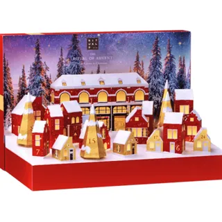 RITUALS Adventskalender The Ritual of Advent Premium 2023 – 24 Geschenke für Frauen und Männer – luxuriöse Wellbeing-Produkte – Adventskalender in Form eines Weihnachtsdorfes
