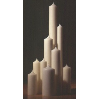 Wiedemann Kerzen Altarkerze Elfenbein 200 x 80 mm, 1 Stück, Kerze mit Dornbohrung