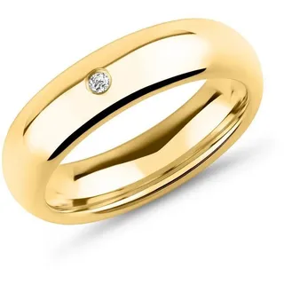 Unique Fingerring Unique Damenring aus vergoldetem Edelstahl 5mm breit R9205cz goldfarben 48 (15.3)