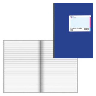 KönigundEbhardt Notizbuch Kladde, liniert, A4, 96 Blatt, blau / grau, fester Leinen-Kartoneinband