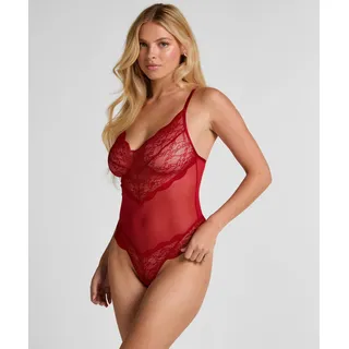 Body HUNKEMÖLLER "Body Isabelle", Damen, Gr. S, rot, 87% Polyamid, 13% Elasthan, Bodys Body