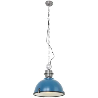 Pendelleuchte, Blau, Metall, Glas, 42x145x42 cm, höhenverstellbar, Lampen & Leuchten, Innenbeleuchtung, Hängelampen, Pendelleuchten