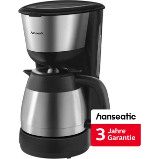HANSEATIC Filterkaffeemaschine "HCM9001TJSD", schwarz (schwarz, edelstahl), 1 l, 8, Kaffeemaschinen, inkl. 3 Jahre Herstellergarantie