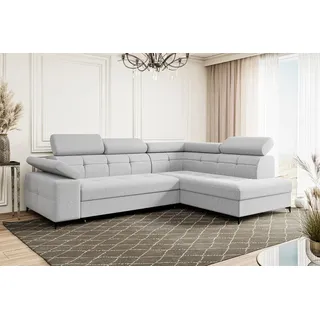 MEBLINI Schlafcouch mit Bettkasten - Ecksofa mit Schlaffunktion - Sofa mit Relaxfunktion - Couch L-Form - Eckcouch - Wohnlandschaft - BERGAMO - 274... - Beige