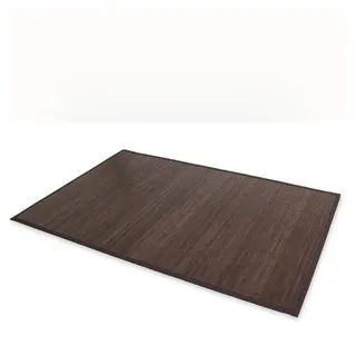 Homestyle4u Teppich Bambusteppich Matte Bambus Läufer Vorleger Küche eckig oder rund, Rechteckig braun Rechteckig | 60 cm x 200 cm