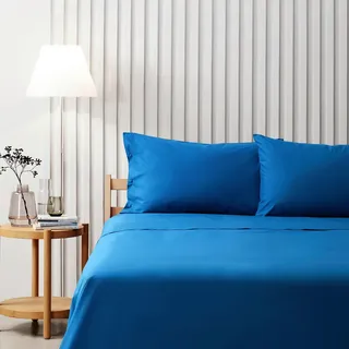 Bassetti Bettwäsche Pop Color, Blau, Textil, Ornament, 135x200 cm, Oeko-Tex® Standard 100, pflegeleicht, bügelleicht, Schlaftextilien, Bettwäsche, Bettwäsche, Sonstige Materialien