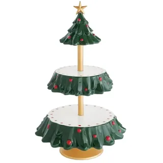 HEMOTON Snackregal Etagere Etagere Cupcake-ständer Schwimmender Tortenständer Wüste Servieren Weihnachtsplätzchen Stehen Weihnachts-dessert-turm Kuchenhalter Weihnachtsbaum Eisen Schauturm