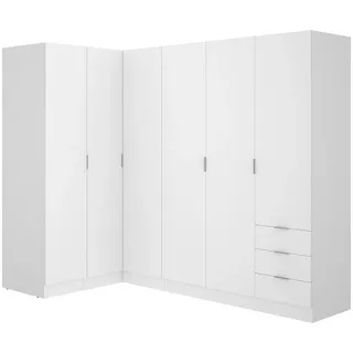 vente-unique Eckschrank LISTOWEL 213 x 184 x 132 cm Weiß