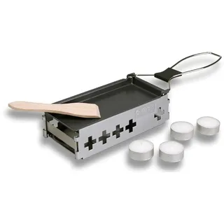 Kisag Candlelight Mini Raclette faltbares Teelicht-Raclette für 2 Personen mit Schaber und Teelichtern