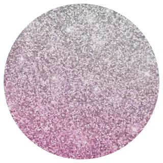 Tischsets, silber-rosa Glitzer, hitzebeständig, rutschfest, waschbar, rund, Platzdeckchen