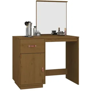 vidaXL Schminktisch Honigbraun 95x50x134 cm Massivholz Kiefer