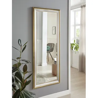 Dekospiegel LENFRA "Marjianne" Spiegel Gr. B/H/T: 55 cm x 115 cm x 4 cm, dekorative Rahmenoptik-Facettenschliff, goldfarben Dekospiegel Wandspiegel