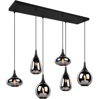 Trio Lumina 6-flg. 93,8 cm rund schwarz matt/Chrom