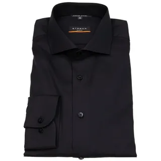 Eterna Slim Fit Businesshemd aus Twill, Black, 40