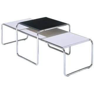 Couchtisch Laccio Table Knoll International Laminat schwarz/anthrazit, Designer Marcel Breuer, 136x34x48 cm