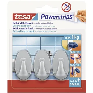Tesa Haken Oval Matt-Chrom