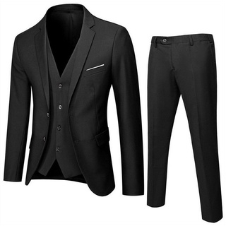 AFAZ New Trading UG Anzughose Herren Anzug blau Herrenanzug Einstecktuch slim herrenanzuge 3 teilig