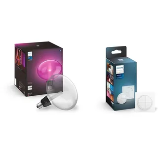 Philips Hue White & Color Ambiance Lightguide Ellipse 500lm & Tap Dial Switch Drehschalter, weiß, personalisierbar via Hue App, Zubehör