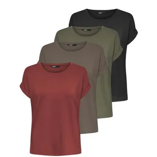 ONLY Tops für Damen Basic Kurzarm Rundhals - M