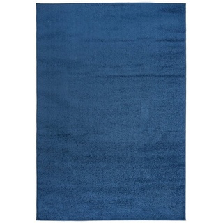 Designteppich Modern Teppich Einfarbig Muster Blau farbe - Kurzflor, Mazovia, 200 x 300 cm, Geeignet für Fußbodenheizung, Höhe 7 mm, Kurzflor blau 200 x 300 cm