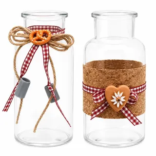 Vasen Oktoberfest Bayrisch Bordeaux Rot Geburtstag Hochzeit Tischdeko Deko Party 2 Stück
