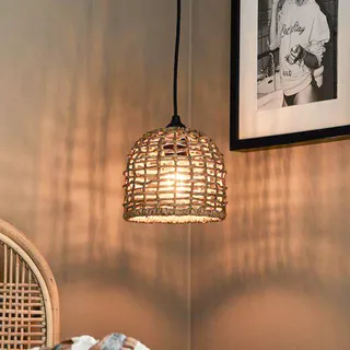 PR Home Hängelampe Cebu, dimmbar, Holz hell, für Wohn- / Esszimmer, Holz, Landhaus / Rustikal, Pendelleuchte - 17 cm - 17 cm - 16 cm