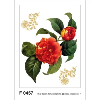 Sanders & Sanders Wandtattoo Blumen Rot, und Grün 65 x 85 cm, 600258
