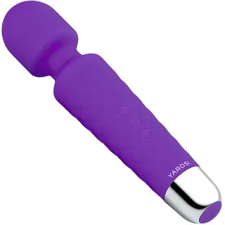 Yarosi Persönlicher Massagestab - Stärkste Therapeutische Vibrationskraft - Magischer Stressbefreier - Perfekt für Muskelschmerzen und Erholung nach Ihrem Sportprogramm - Violett