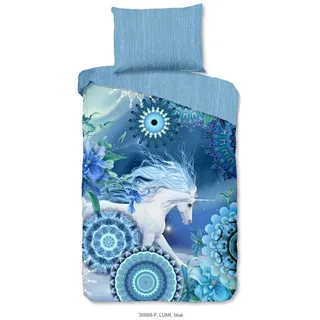 hip Bettwäsche Bettwäsche-Set Lumi; Hip, 3 teilig blau