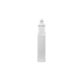 Laterne   Leuchtturm , weiß , Metall, Glas , Glas , Metall , Maße (cm): H: 72,8  Ø: 15.5