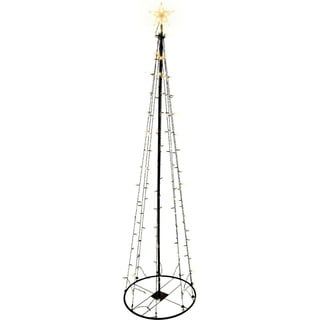Mojawo, Weihnachtsbeleuchtung, XXL LED Metall Weihnachtsbaum mit Stern warmweiß 154 LEDs 240cm