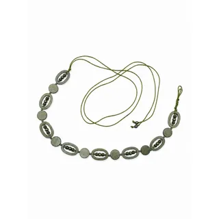 COLLEZIONE ALESSANDRO Taillengürtel Materialmix grün 1