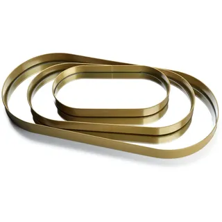 Mondex Dekotablett, Gold, Metall, 49 cm, Dekoration, Dekoartikel, Dekoteller & -tabletts