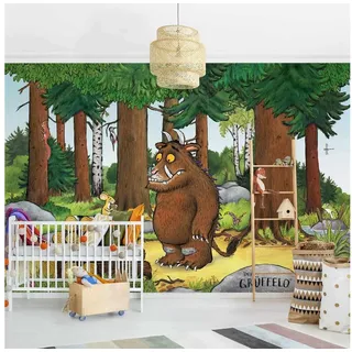 Bilderdepot24 Kindertapete Fototapete Kinderzimmer Tiere im Wald, Glatt, Matt, geruchsfrei Bildtapete Kinderzimmer Junge Mädchen Baby bunt 3.84 m x 2.55 m