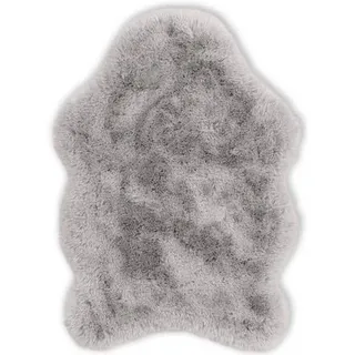 Schöner Wohnen Tender Deluxe Hochflorteppich 55 x 80 cm Grau/ Silber