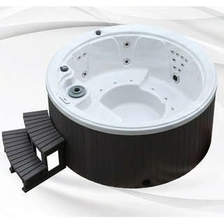 XXL Luxus LED Whirlpool 208x208 rund SPA Hot Tub+Ozon Outdoor+Indoor 4 Personen