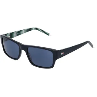 Tommy Hilfiger Eyewear TH 2017/S Herren-Sonnenbrille Vollrand Quadratisch Acetat-Gestell, blau