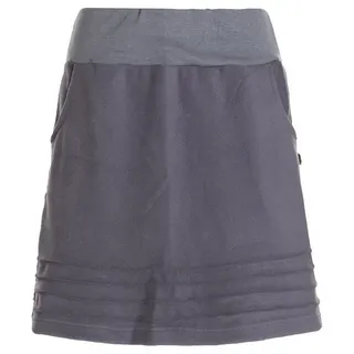 Vishes Minirock Thermorock warmer Damen Winterrock kurz Minirock aus ECO-Fleece Hippie, Retro, Goa Style grau 44-46
