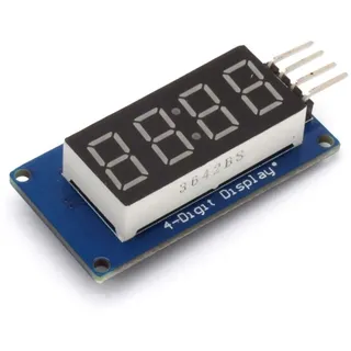 BerryBase 7 Segment LED Display Modul, I2C Schnittstelle, TM1637, 14mm, rot