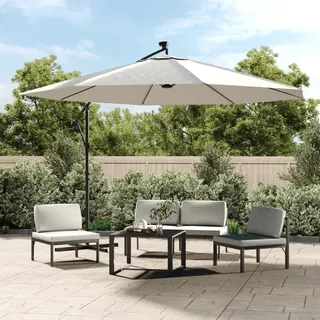 vidaXL Ampelschirm 350 cm Sandweiß