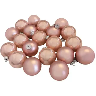 Christbaumkugeln Rosa 20 Stück Echt Glas Weihnachtskugeln Christbaumschmuck 6cm