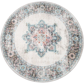 Paco Home »Torres 275«, rund, 8 mm Höhe, Kurzflor, Orient-Optik, Vintage Design, In- und Outdoor geeignet Beige