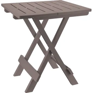 Kunststoff Klapptisch ADIGE 45 x 43 cm - braun - Garten Camping Balkon Tisch