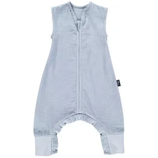 Kinderhaus Blaubär Set Alvi Schlafsack mit Füßen & Windel Blaubaer | Hautfreundlicher Schlafsack Baby & Kinder 100% Baumwolle | Reißverschluss mit Kinnschutz | Waschbar Bei 60°C | TOG 0.5 - 70