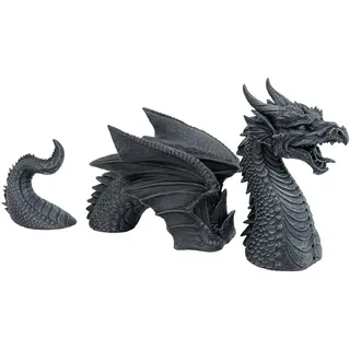 Yiida Drachen-Statue, Gothic-Stil, aus Kunstharz, Gartendrache, dekorative langlebige Skulptur, Drachen-Garten-Display, dekorative -Skulptur aus Kunstharz